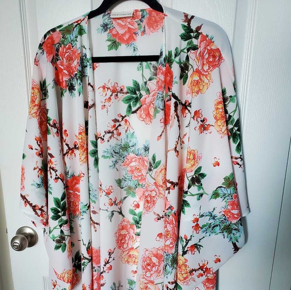 Self—Crush Floral Open Cadigan